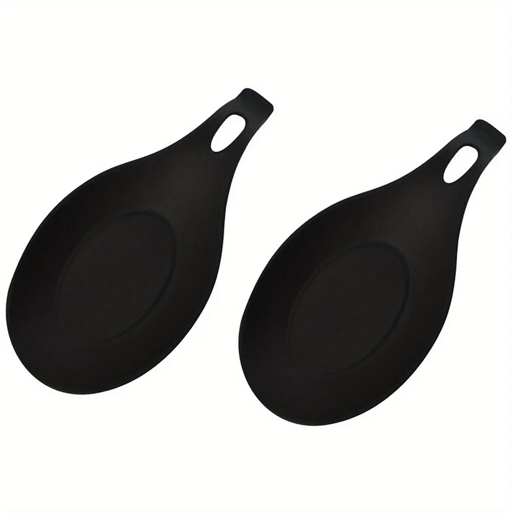 1/2/3pcs-Silicone Spoon Rest Spatula Holder Heat Resistant Utensil Placemat Tray Kitchen Tools