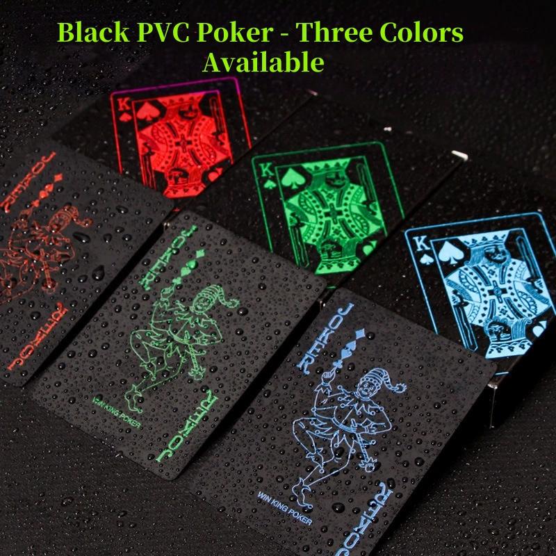 Premium Playing Cards Waterproof Poker Black Foil Limited Edition Magic Trick Cards Professional Cardistry Collection Set