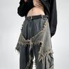 Jeans Dritti a Gamba Larga Americani Retro 2024 – Stile Estivo High Street, Vestibilità Ampia, Design di Nicchia