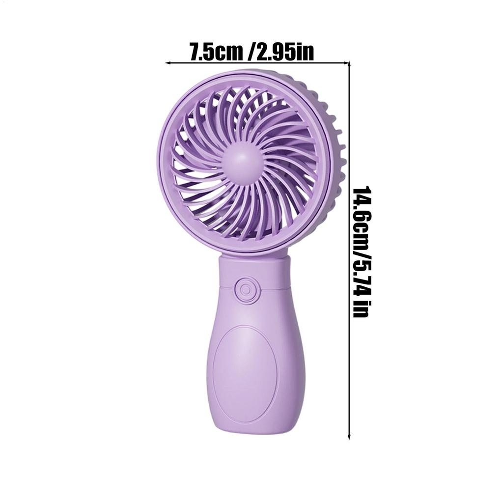 Handheld Fan Rechargeable Portable Mini USB Fan 3 Speed Mini Fan with Cable for Home Office School Travel Indoor Outdoor