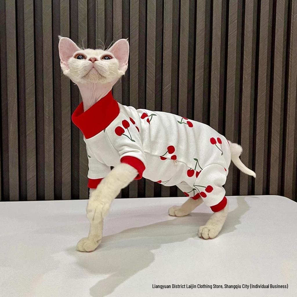 Breathable Anti-Shedding German Cartoon Cat Vest for Summer - Comfortable Four-Legged Design