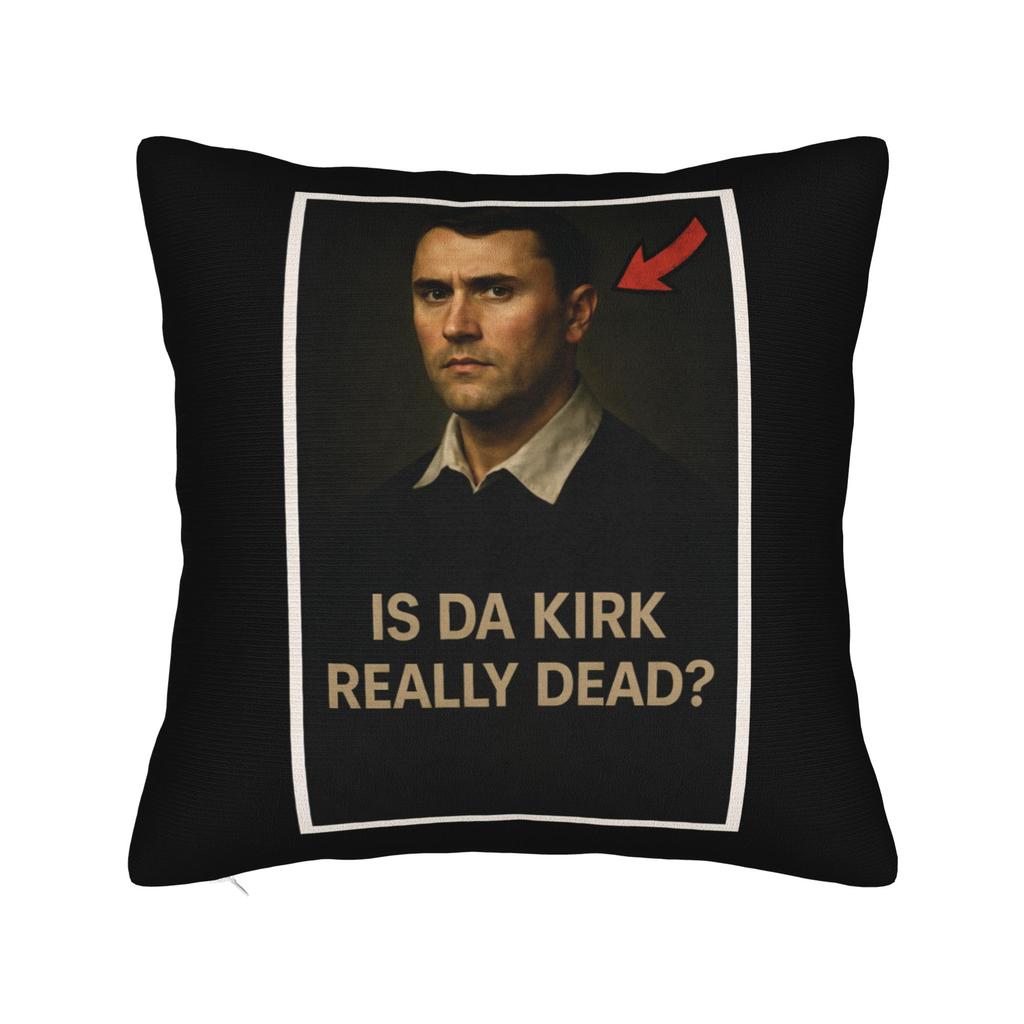 Charlie Kirk Meme Square Pillowcases Polyester Bed Car Cushion Cover Creative Decorative Throw Pillow Case 45*45