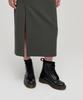 MUSINSA STANDARD WOMAN Women'S High-Waisted Slit Long Skirt [Dusty Khaki]