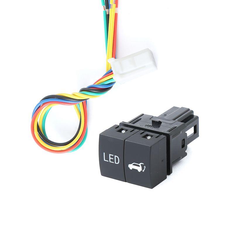 1PC Car Dual Switch Fan Light LED DRL Front Rear Fog Light Switch Button with Wire Fit For Nissan X-TRAIL 2023 Accessories