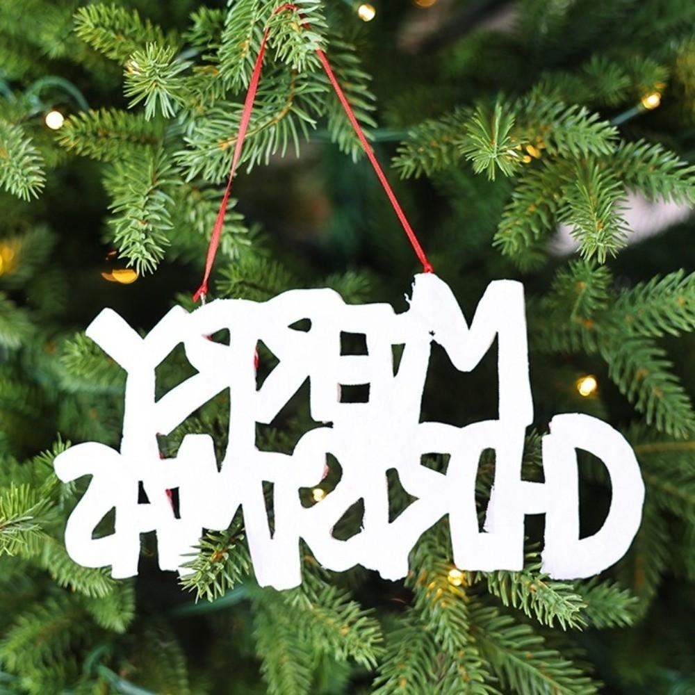 English Letter Merry Christmas Letter Pendant Plastic Xmas Tree Ornaments Christmas Tree
