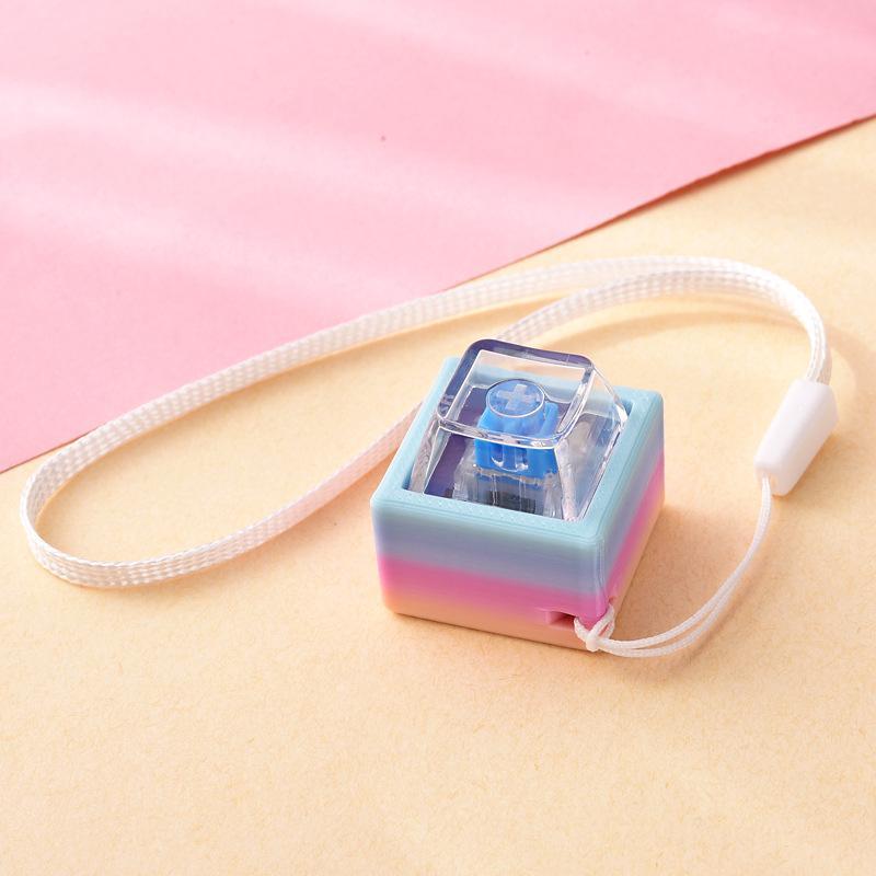 Portable Pocket Stress Relieving Toy with Button Lanyard Anxiety Alleviation for Daily Commute Travel Gifts