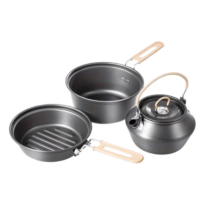 Outdoor Camping Cookware Set with Teapot