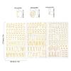 1 Sheet 3D Gorgeous Gold Letter and Number Stickers Puffy Resin Alphabet A to Z Glitter for Scrapbooking Mailbox Crafts Decor