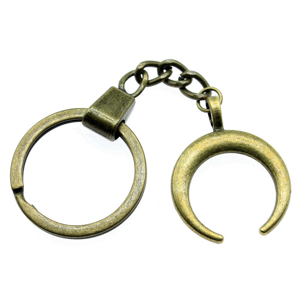 30mm Keychains Sun Moon Pentagram Vintage Jewelry Supplies QY047