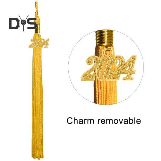 1 Set Unisex Graduation Robe Hat Set Front Zipper Loose Tassel 2024 Year Tag College Bachelor Doctor Master Graduation Ceremony Gown Cap Tassel Set