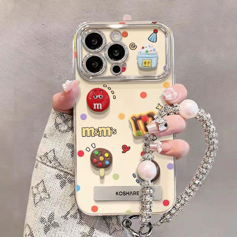 Capa para Celular Polka Dot M Bean Compatível com Telefone Apple 16 Pro Max 15 Pro 13/12 Cobertura Total 15 Janela XS/15P Capa Macia