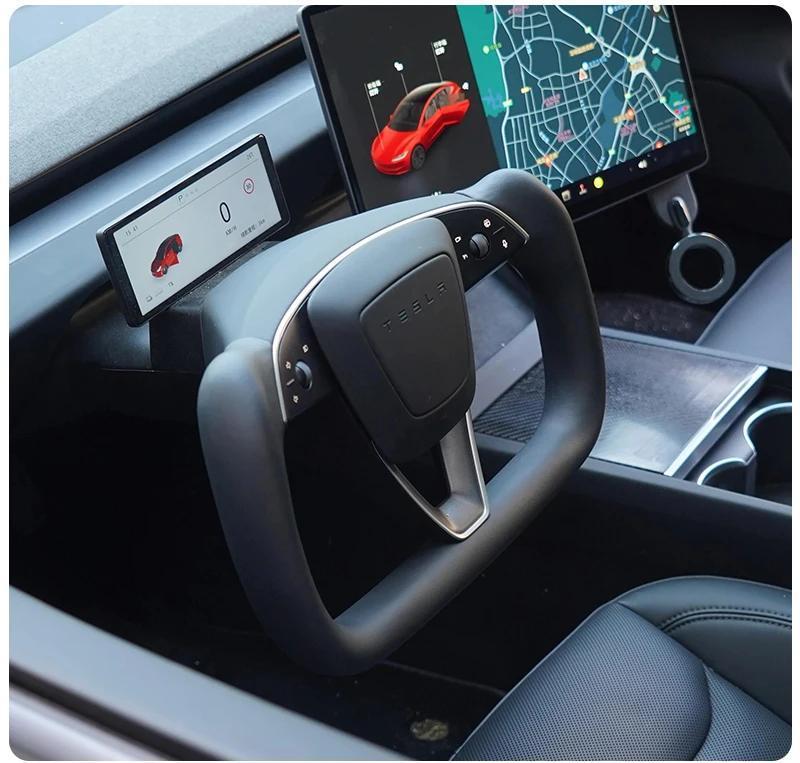 Handle For Tesla Model 3 Highland 2026 Yoke Steering Wheel Alcantara/Nappa Leather Car Racing Model 3 Highland 2024 2025