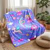 Fantasy Forest Unicorn Theme blanket Lightweight Warm Flannel Blanket Decorative Throw Blanket for Home Decoration