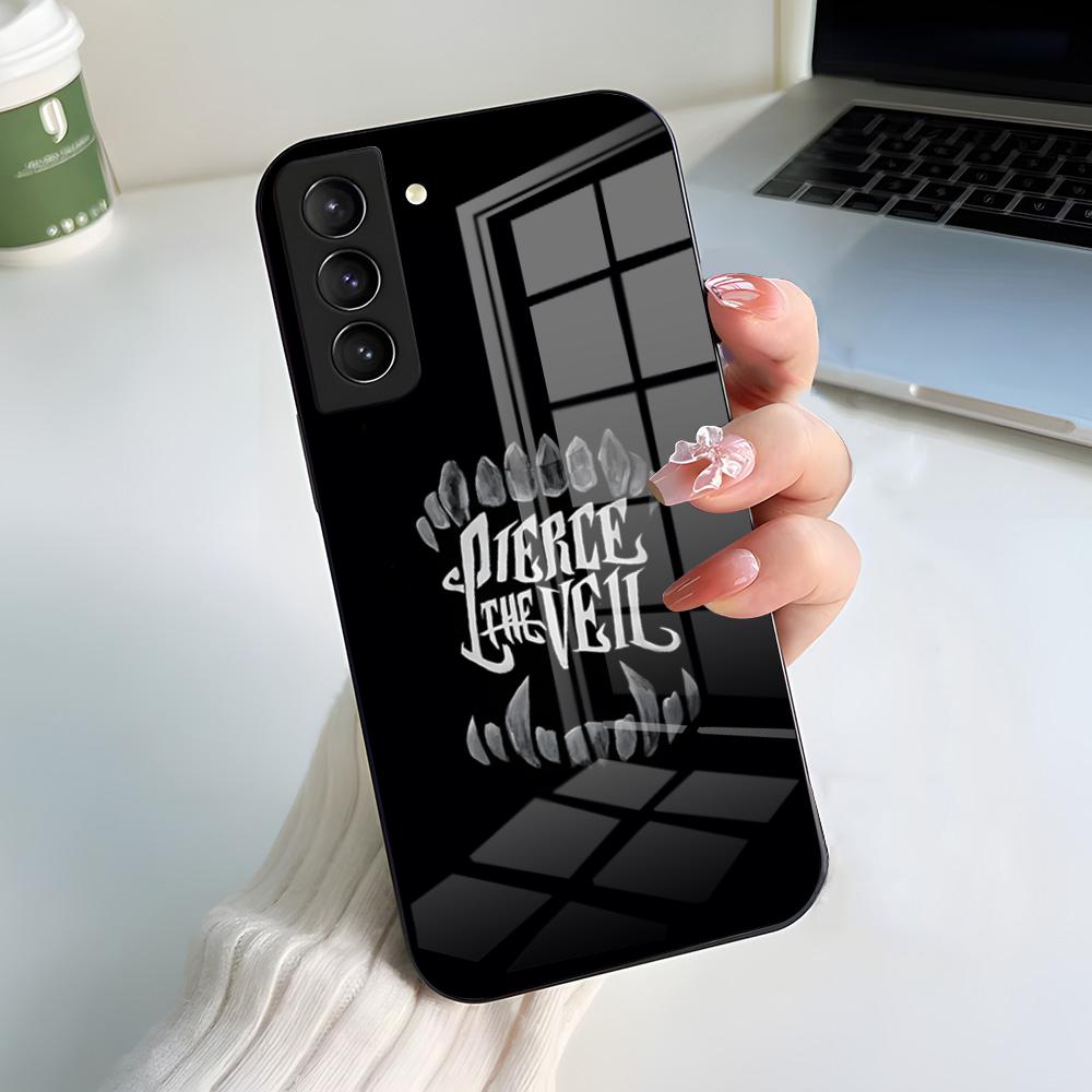 

Music P-Pierce The Veil Phone Case For Samsung S26 S25 S24 FE S23 S22 S21 Plus S20 Ultra Note20Ultra Black Glass Cover Galaxy S24