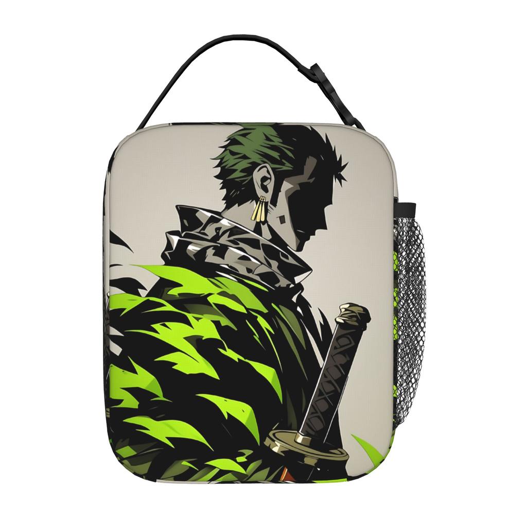 One Piece Anime Zoro Insulated Lunch Bag Ice Pack Rice Bag Bolsa Student Bento Lunch Handbag Insulation