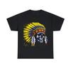 Indian Skull Headdress Biker Motorcycle T Shirt Adult Art Tee Retro Style 90s