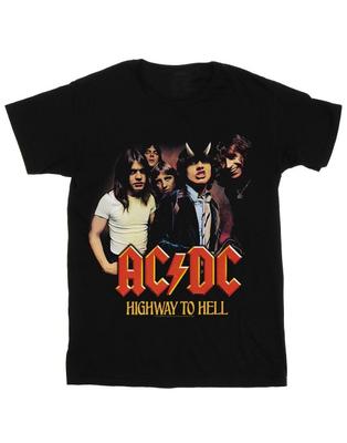 ACDC Girls Highway To Hell Group Cotton T-Shirt