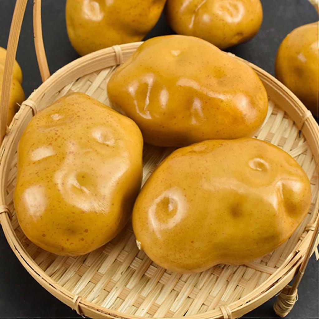 Foam Fake Potatos Simulation Bubble Fruits & Vegetables Emotion Arrangement Scenes Props Simulation Potato X 5Pcs