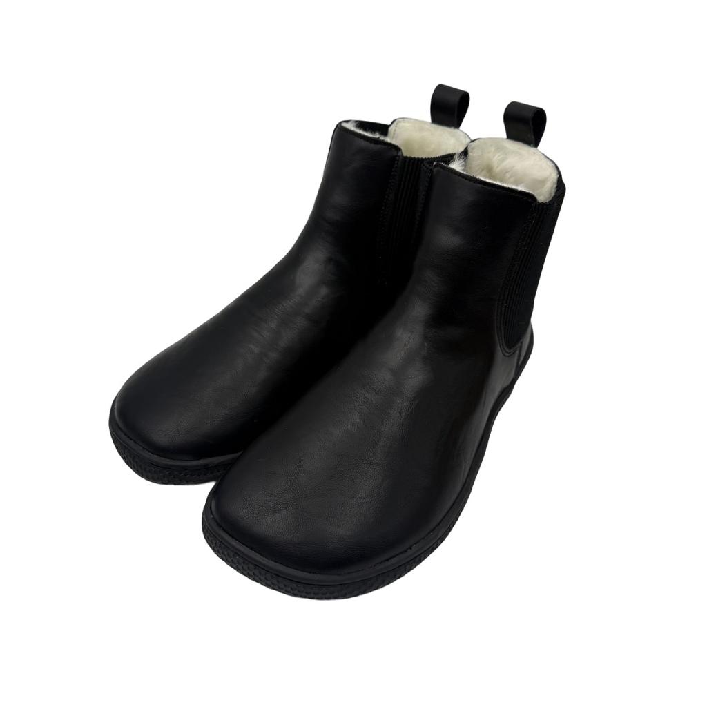 Winter Chelsea Barefoot Genuine Leather Winter Boots  Warm Real Natural Fur Linning And Insole Women Zero Drop Sole