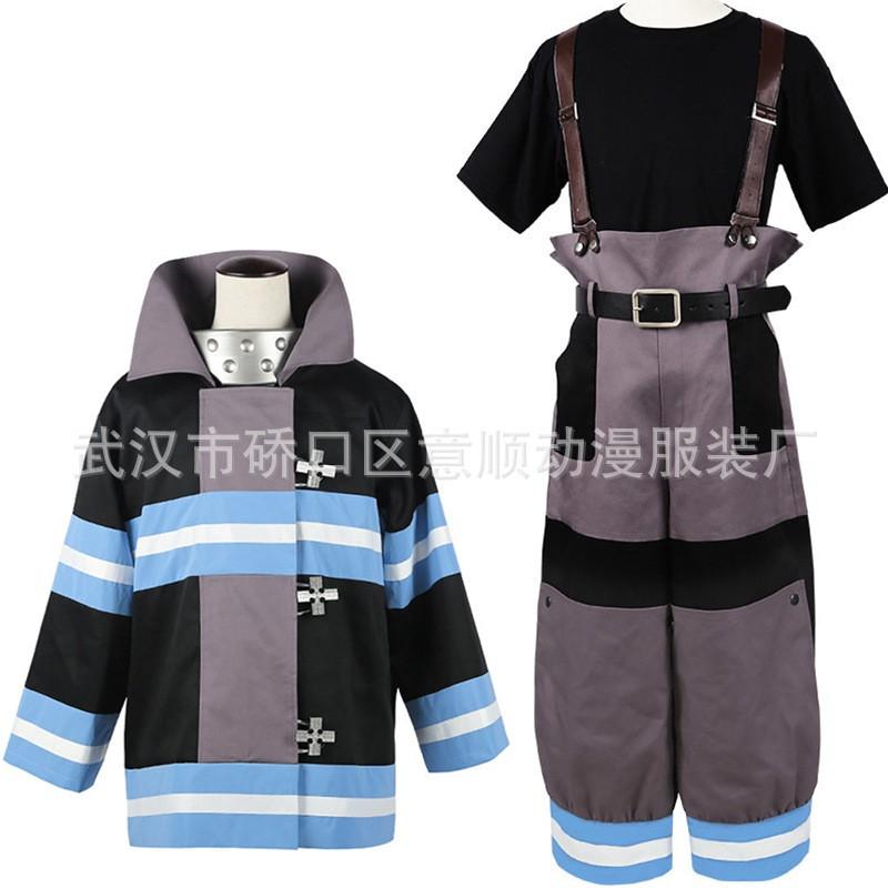 Cosplay kostým Fire Force Anime Stejný styl Tým 8 Shinra Kusakabe Oblečení Dámské