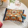 Retro Taschentuchbox Stoffbezug Quaste Orientalischer Östlicher Stil Wohnzimmer Schlafzimmer Auto, Kreativer Druck Halter Geschenkidee 18x24cm