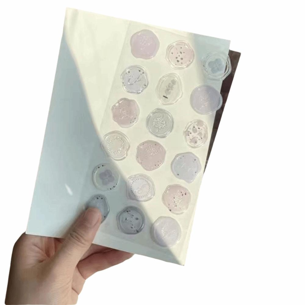 Retro Wax Stamp Seal Sticker European Style Embossed Seal Sticker  for Notebook Envelope Seal