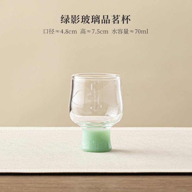 

2pc/lot High Footed Glass Teacup Luxury Tea Bowl Sample Tea Cup Tea-tasting Smelling Cup Small Jianzhan Master Cups Tea Set 70ml