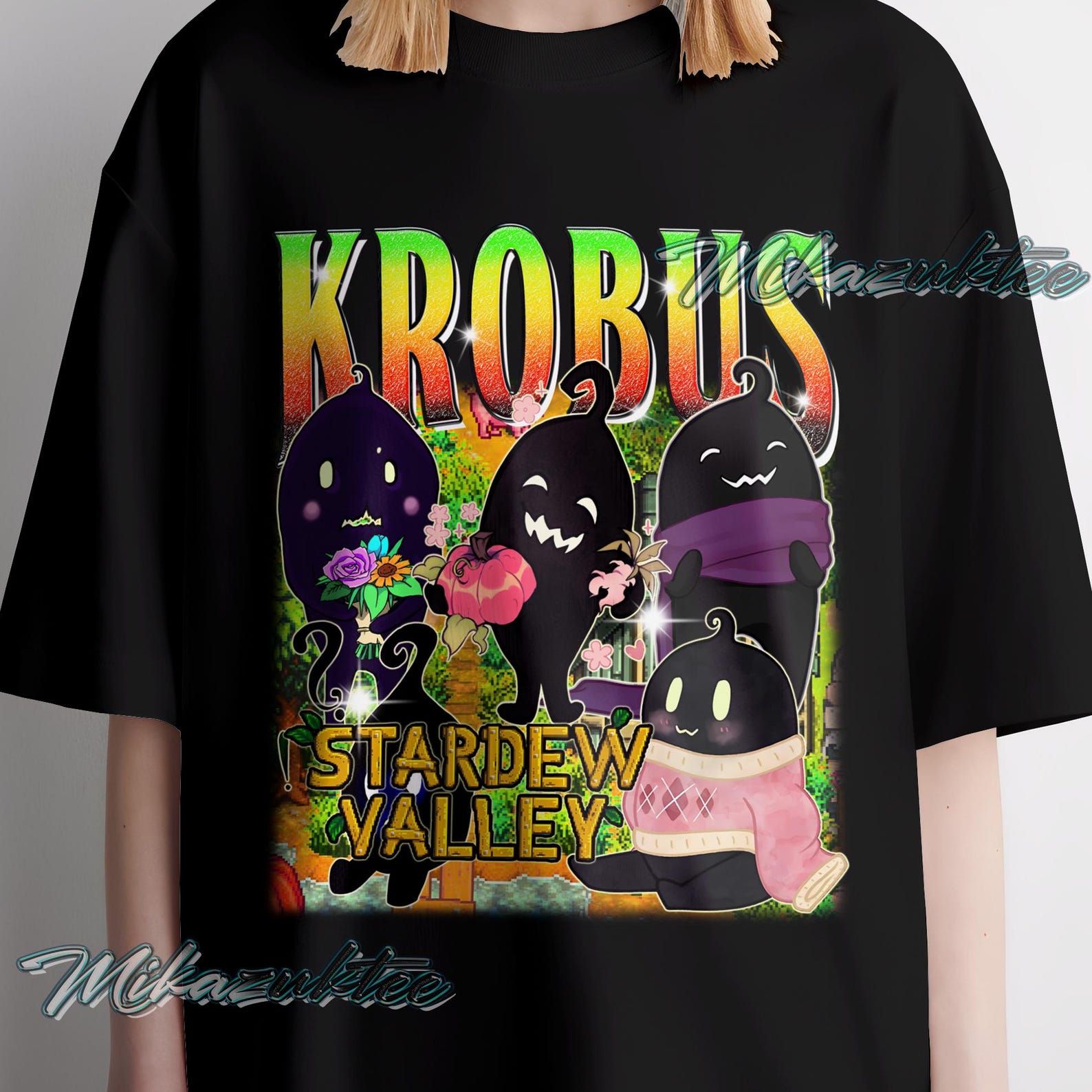 Krobus Stardew Valley Shirt, Vintage Style Graphic Tee L