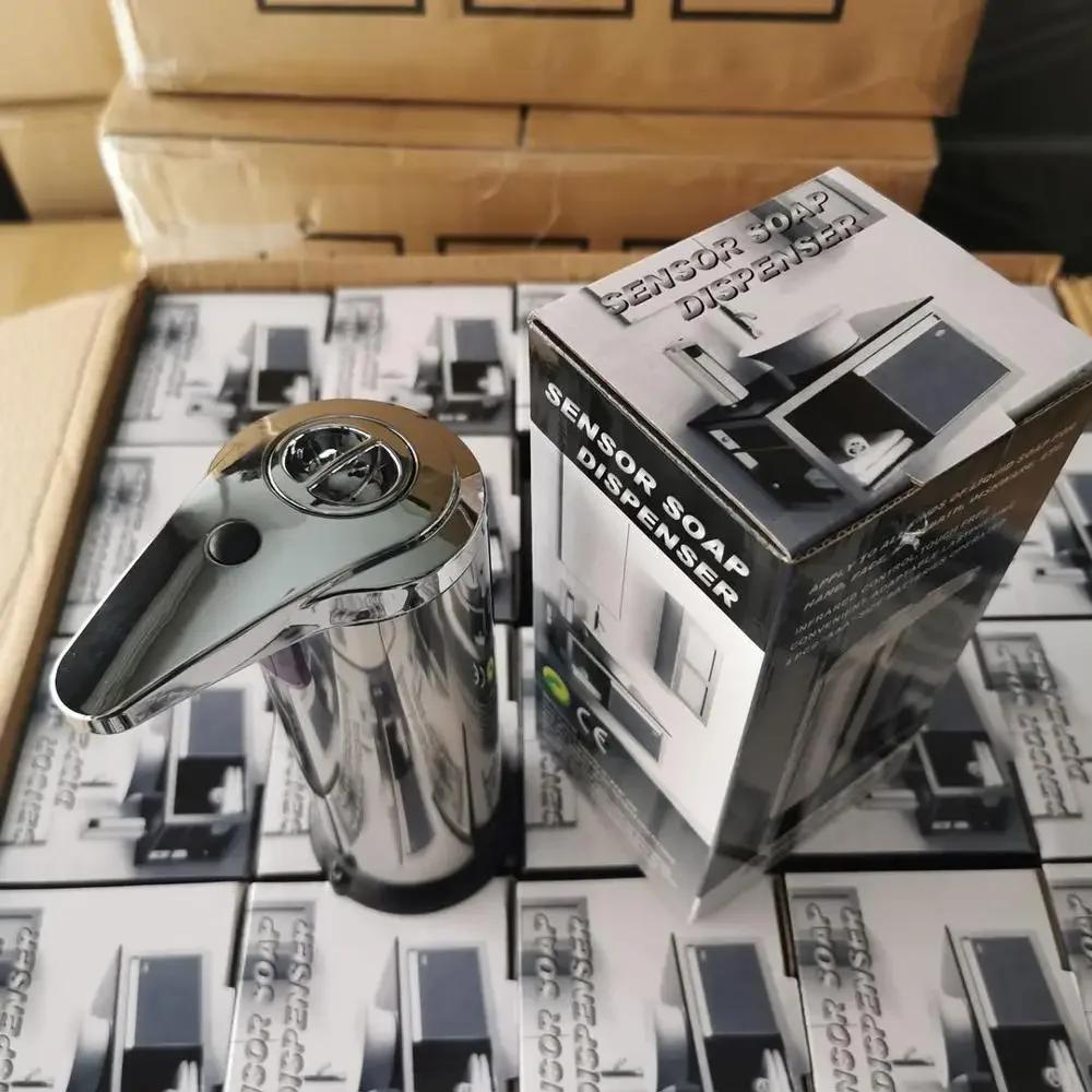 Automatic Soap Dispenser Pump Infrared Sensing Stainless Steel Liquid Soap Holder Shampoo Dispenser Bathroom Liquid Foam Pump