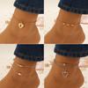 2026 Jewelry Ins Simple Fashion Love Anklet, Fashion Bohemian Heart Anklet Beach Foot Jewelry Wholesale