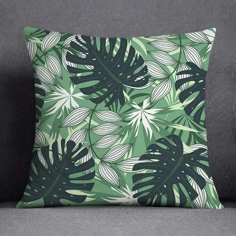 

Декоративный мотив Housse de Coussin с мотивом Animal Floral vert foncé, taie d oreiller, декоративный декор для дома и бюро 40x40cm