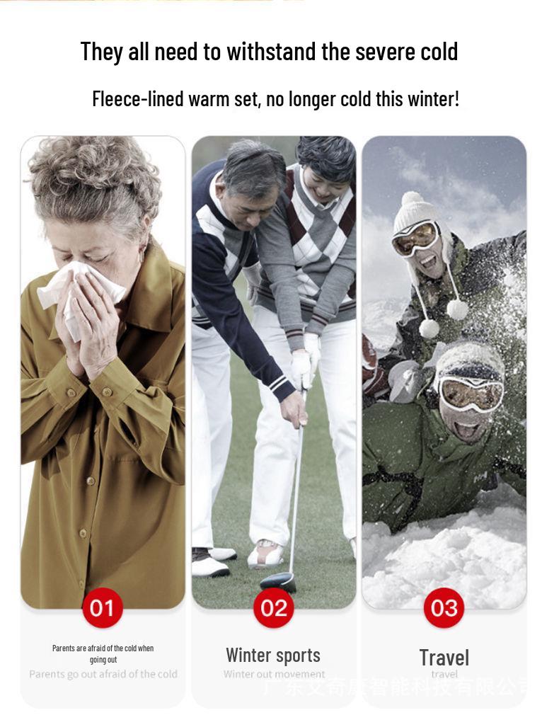 Unisex USB-Charged Heated Underwear Set for Full Body Warmth and Cold Protection