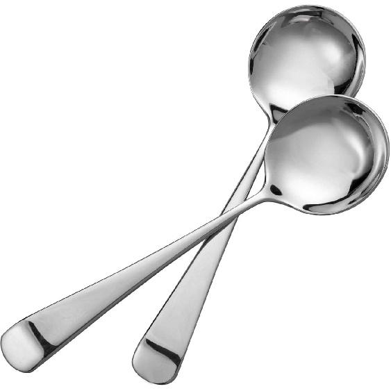 IMEEA Roud Soup Spoons SUS304 Stainless Steel Small Soup Spoons 6-Inch, Set of 4