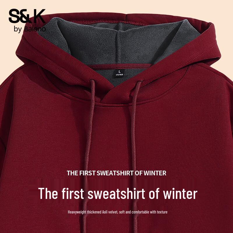 Baleno Men's Heavyweight Fleece Lined Hooded Sweatshirt