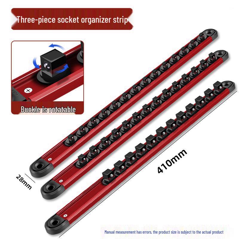 Magnetic Socket Organizer Rack: Large, Medium, Small - Fly Sockets Gadget Metal Power Strip Fixer for Hanging Storage