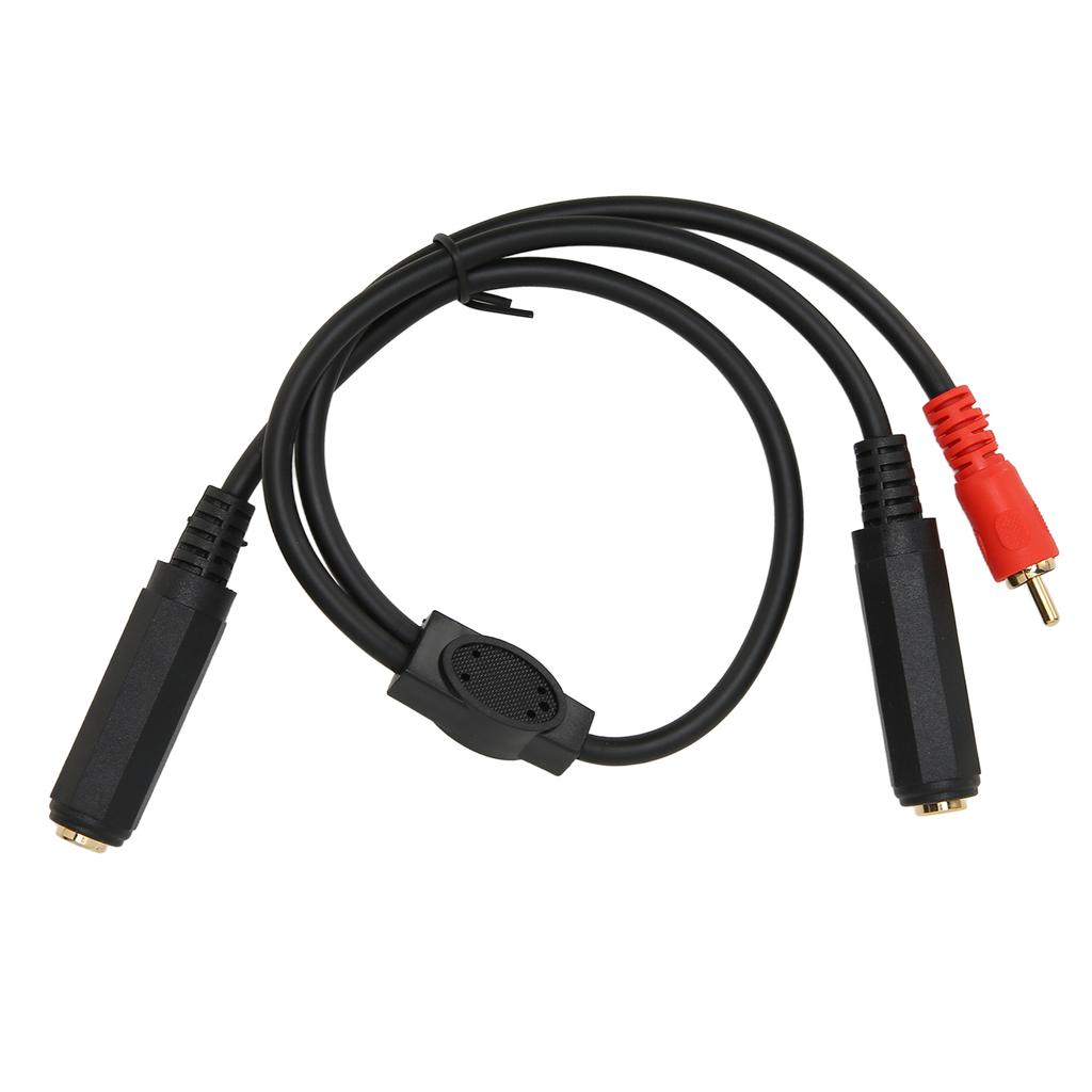 6.35mm Female To 6.35mm Female and RCA Male Cable Gold Plated 6.35mm Female To RCA Stereo Splitter Y Cable 19.7in