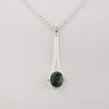 Natural Moss Agate Gemstone 925 Sterling Silver Handcrafted Jewelry Long Pendant 1.69" For Women PP-69-33