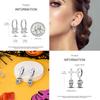 Original 925 Sterling Silver Hand of Fatima Blue Eye of Evil Hoop Earrings Cross Eardrop Earrings For Women Gift