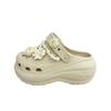2025 Summer New High-value Flower Hole Shoes Wear Non-slip, Step On Shit Feeling Bag Head and Pedal Cool Slippers Women