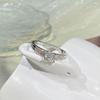 European and American Jewelry Hand-dressing Small Four Claw Zircon Ring Diamond Set Ring