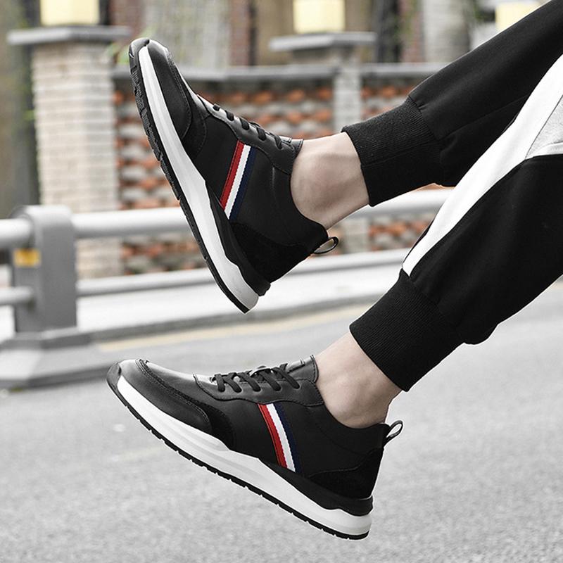 Fashion New Genuine Leather Men Height Increasing Shoes 4/6/8CM Outdoor Casual Sneakers Men Fashion Sports Shoes Men Size 37-43