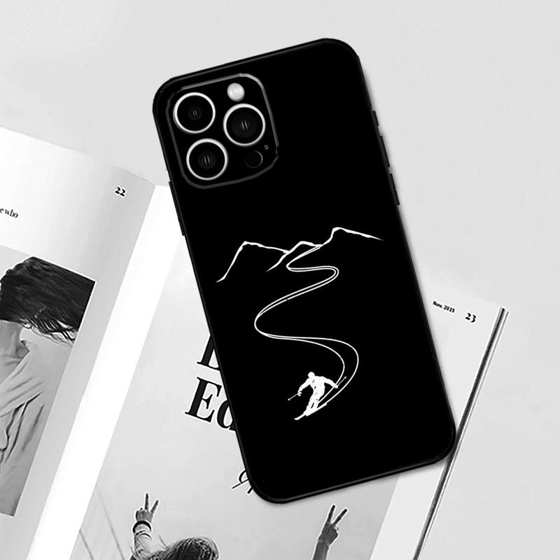Skiing Snow Snowboard Ski Case For iPhone 17 Pro Max 14 13 12 11 15 16 Pro Max mini 15 Plus 16e 17 Air Phone Cover