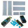 1 Set Resin Epoxy Silicone Mold Dominoes Storage Box Container Mould DIY Craft