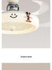 Cream Style Silent Ceiling Fan Light with Eye-Protecting Retro Design for Bedrooms and Children's Rooms