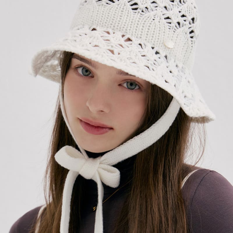 

MINETI Мягкая вязаная крючком панама F 12725 MTE Black