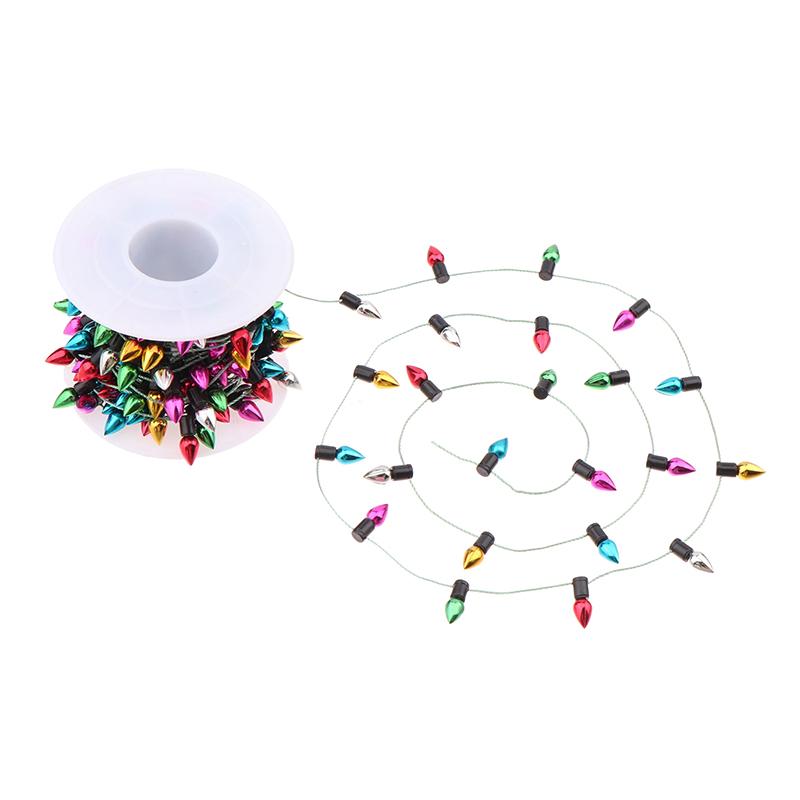 5M/Roll Christmas Garland Colorful Bulbs String Xmas Tree New Year Gift Diy Dollhouse Ornaments Party Supplies Not Led