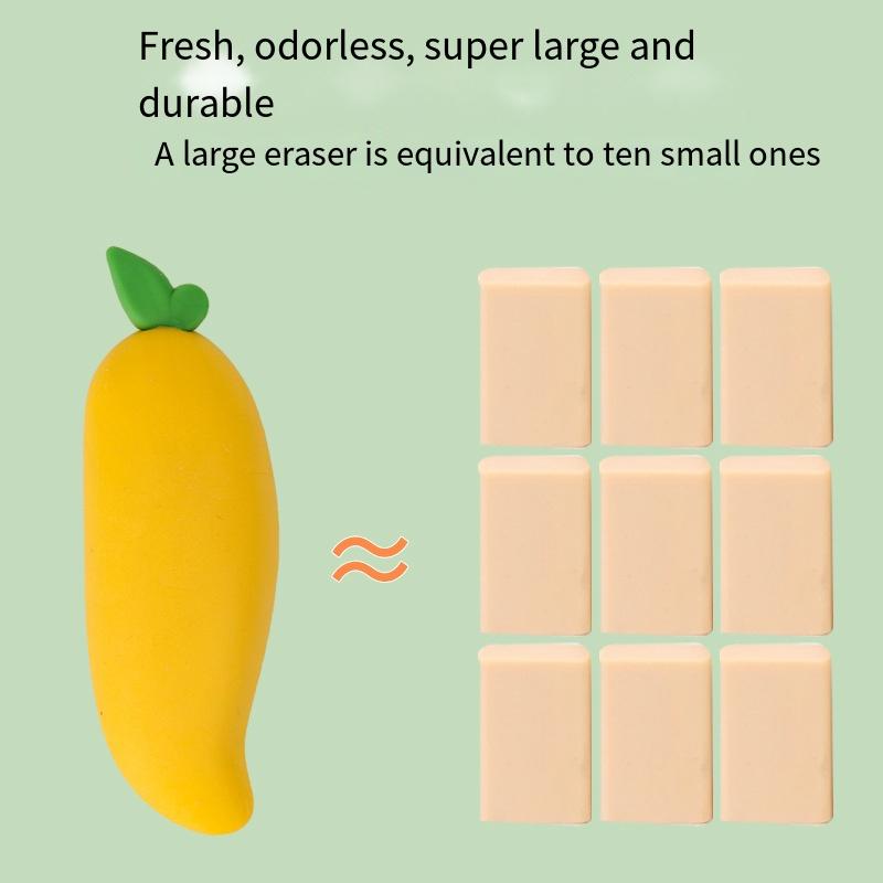 1PC Fruit Eraser for Students Elementary School Eraser Big Mac Creative Cute Crumb-free Eraser