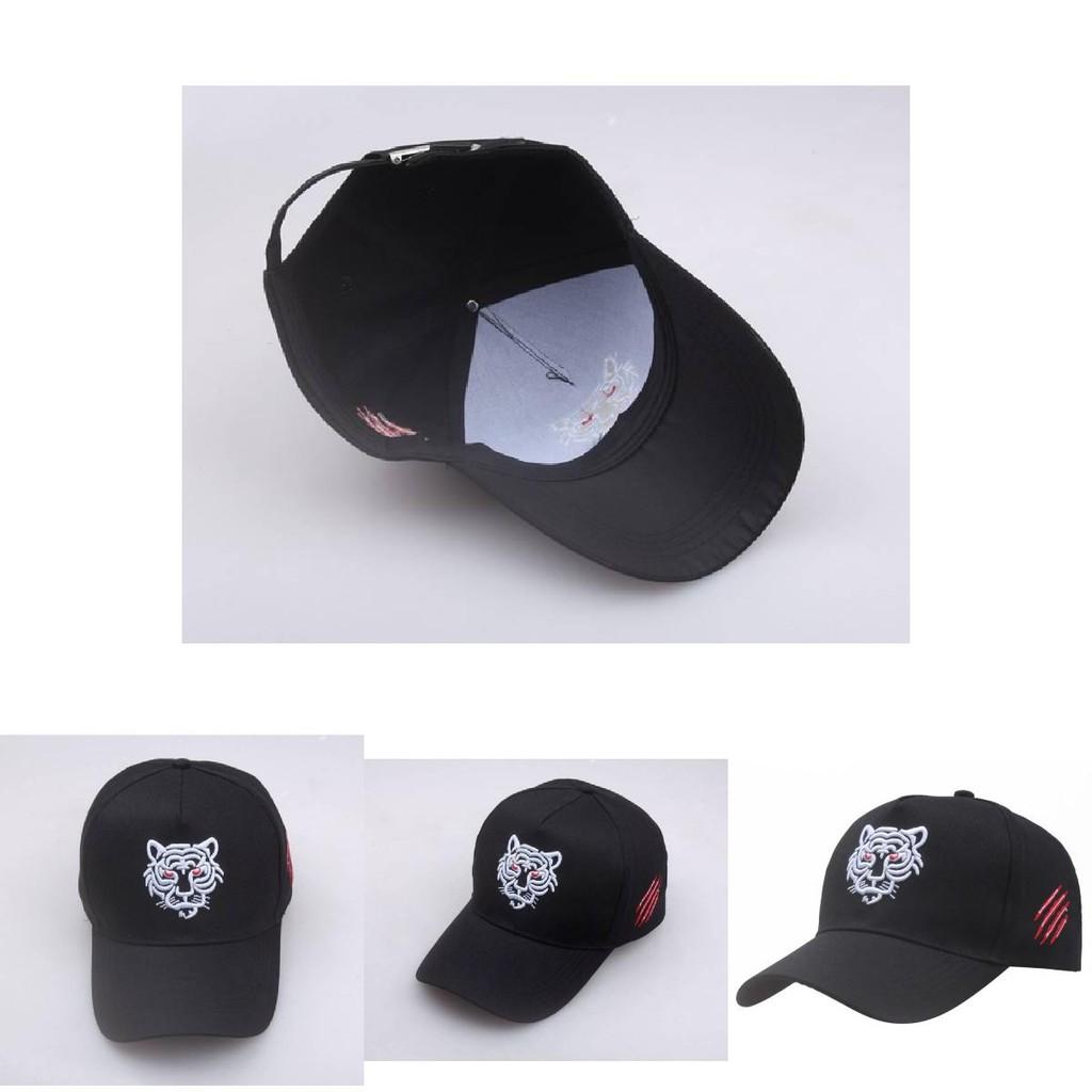 Tiger Head Embroidered Mesh Cap For Camping And Hiking Mens Outdoor Sports Hat