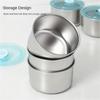 1/4pcs Stainless Steel Fresh-keeping Bowl Lid Round Box Food Refrigerated Fruit Vegetable Fresh-keeping Box 500ml Kitchen Gadget