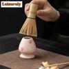 Peach Pink Bud Matcha Eight-piece Set Imitation Song Dynasty Ceramic Tea Hundred Play Tools Whisk Stand Bowl Set Ornaments Gift